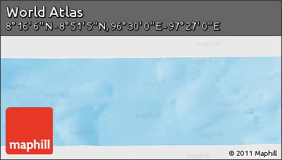 Physical Panoramic Map of the Area around 8° 33' 36" N, 96° 58' 29" E