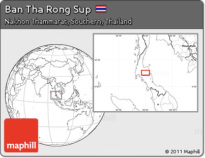 Blank Location Map of Ban Tha Rong Sup