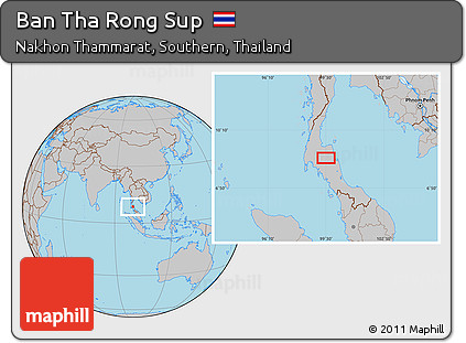 Gray Location Map of Ban Tha Rong Sup