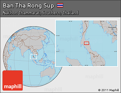 Gray Location Map of Ban Tha Rong Sup