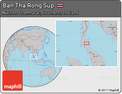 Gray Location Map of Ban Tha Rong Sup