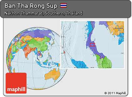 Political Location Map of Ban Tha Rong Sup