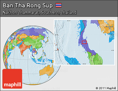 Political Location Map of Ban Tha Rong Sup