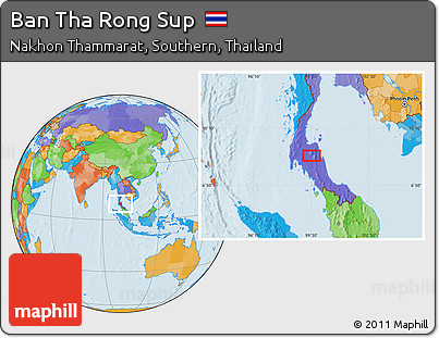 Political Location Map of Ban Tha Rong Sup
