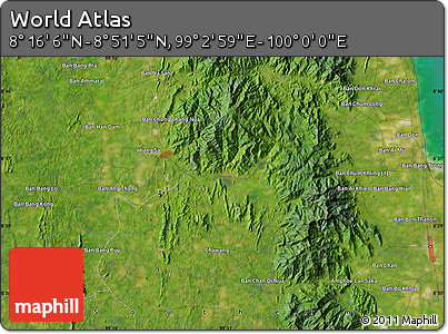 Satellite Map of the Area around 8° 33' 36" N, 99° 31' 30" E