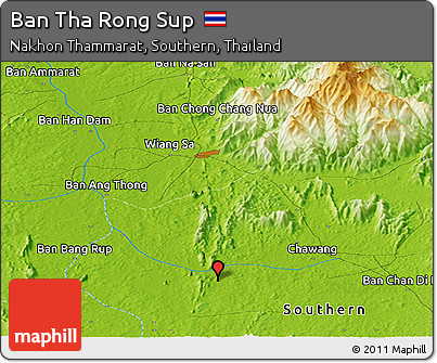 Physical Panoramic Map of Ban Tha Rong Sup