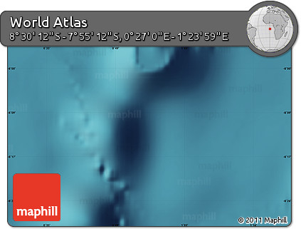 Satellite Map of the Area around 8° 12' 42" S, 0° 55' 29" E