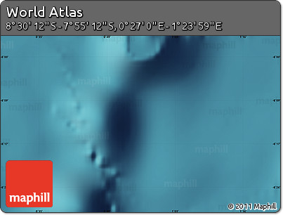 Satellite Map of the Area around 8° 12' 42" S, 0° 55' 29" E