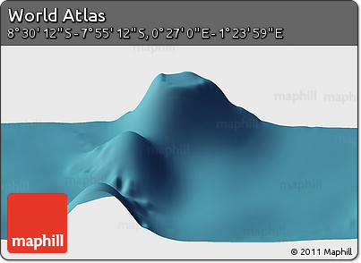 Satellite Panoramic Map of the Area around 8° 12' 42" S, 0° 55' 29" E