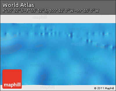 Shaded Relief 3D Map of the Area around 8° 12' 42" S, 100° 13' 29" W