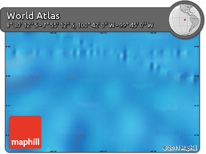 Shaded Relief Map of the Area around 8° 12' 42" S, 100° 13' 29" W