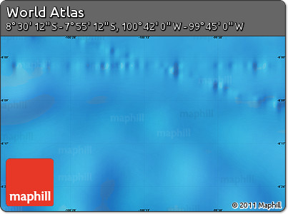 Shaded Relief Map of the Area around 8° 12' 42" S, 100° 13' 29" W