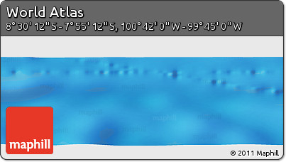 Shaded Relief Panoramic Map of the Area around 8° 12' 42" S, 100° 13' 29" W