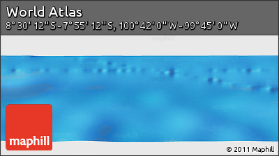 Shaded Relief Panoramic Map of the Area around 8° 12' 42" S, 100° 13' 29" W