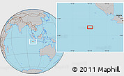 Gray Location Map of the area around 8° 12' 42" S, 101° 13' 29" E