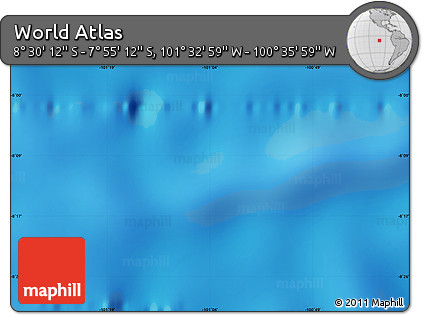 Physical Map of the Area around 8° 12' 42" S, 101° 4' 29" W