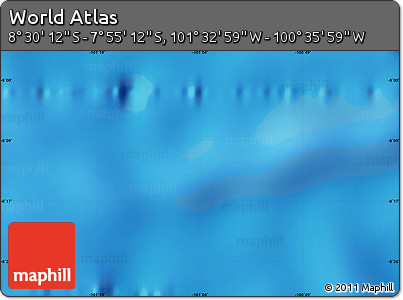 Physical Map of the Area around 8° 12' 42" S, 101° 4' 29" W