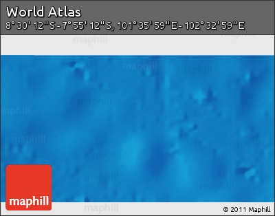 Physical 3D Map of the Area around 8° 12' 42" S, 102° 4' 29" E