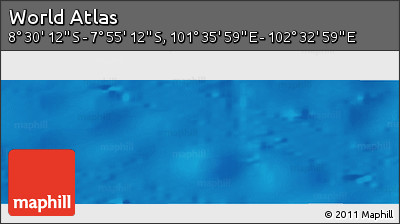 Physical Panoramic Map of the Area around 8° 12' 42" S, 102° 4' 29" E