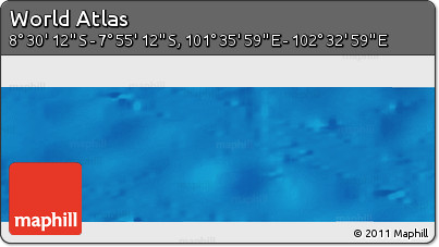 Physical Panoramic Map of the Area around 8° 12' 42" S, 102° 4' 29" E