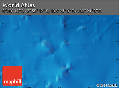 Shaded Relief Map of the Area around 8° 12' 42" S, 102° 55' 30" E