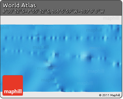 Shaded Relief 3D Map of the Area around 8° 12' 42" S, 103° 37' 30" W