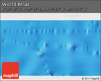Shaded Relief 3D Map of the Area around 8° 12' 42" S, 103° 37' 30" W