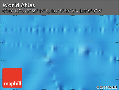 Physical Map of the Area around 8° 12' 42" S, 103° 37' 30" W