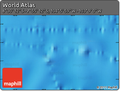 Physical Map of the Area around 8° 12' 42" S, 103° 37' 30" W