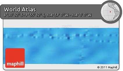 Physical Panoramic Map of the Area around 8° 12' 42" S, 104° 28' 29" W