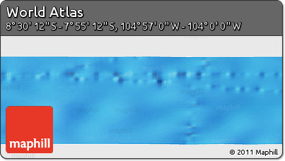 Physical Panoramic Map of the Area around 8° 12' 42" S, 104° 28' 29" W