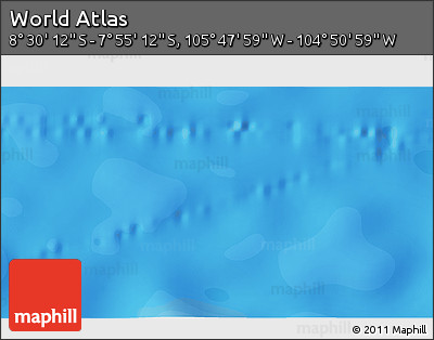 Political 3D Map of the Area around 8° 12' 42" S, 105° 19' 29" W