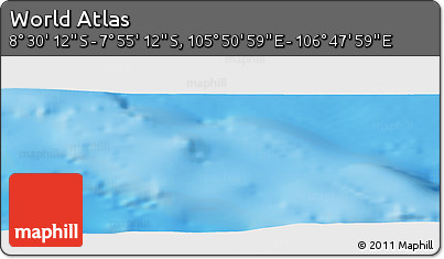 Physical Panoramic Map of the Area around 8° 12' 42" S, 106° 19' 29" E