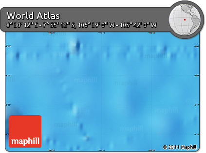 Shaded Relief Map of the Area around 8° 12' 42" S, 106° 10' 30" W