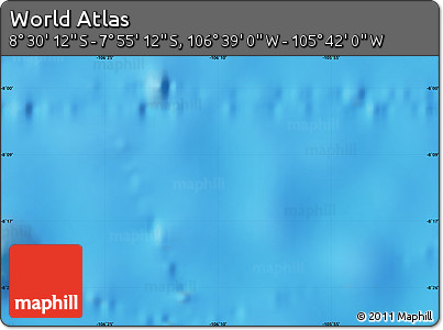Shaded Relief Map of the Area around 8° 12' 42" S, 106° 10' 30" W