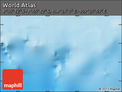 Shaded Relief Map of the Area around 8° 12' 42" S, 108° 52' 30" E
