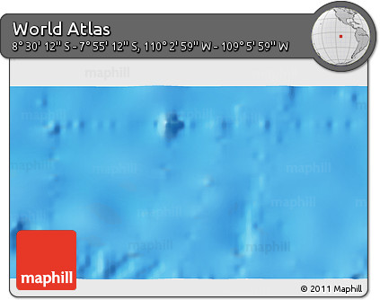 Physical 3D Map of the Area around 8° 12' 42" S, 109° 34' 29" W