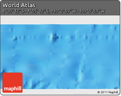 Shaded Relief 3D Map of the Area around 8° 12' 42" S, 109° 34' 29" W