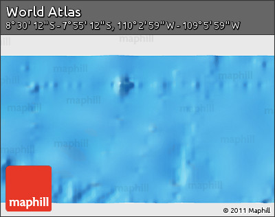 Shaded Relief 3D Map of the Area around 8° 12' 42" S, 109° 34' 29" W