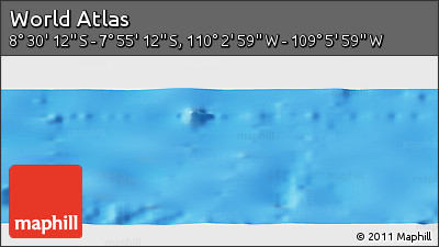Physical Panoramic Map of the Area around 8° 12' 42" S, 109° 34' 29" W