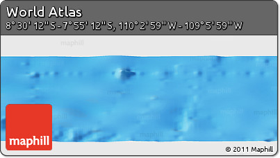 Physical Panoramic Map of the Area around 8° 12' 42" S, 109° 34' 29" W