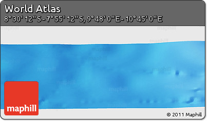 Shaded Relief Panoramic Map of the Area around 8° 12' 42" S, 10° 16' 30" E