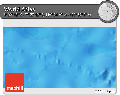 Political 3D Map of the Area around 8° 12' 42" S, 110° 25' 30" W