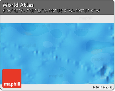 Political 3D Map of the Area around 8° 12' 42" S, 110° 25' 30" W