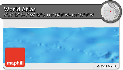 Physical Panoramic Map of the Area around 8° 12' 42" S, 110° 25' 30" W