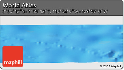 Physical Panoramic Map of the Area around 8° 12' 42" S, 110° 25' 30" W
