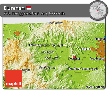Physical 3D Map of Durenan