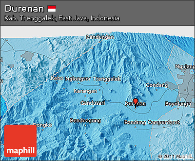 Political 3D Map of Durenan
