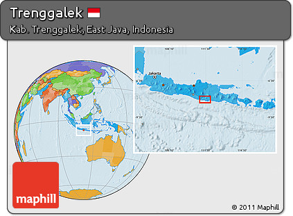 Political Location Map of Trenggalek