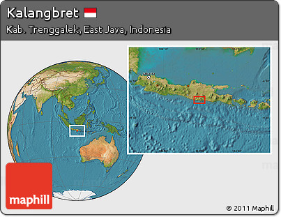 Satellite Location Map of Kalangbret